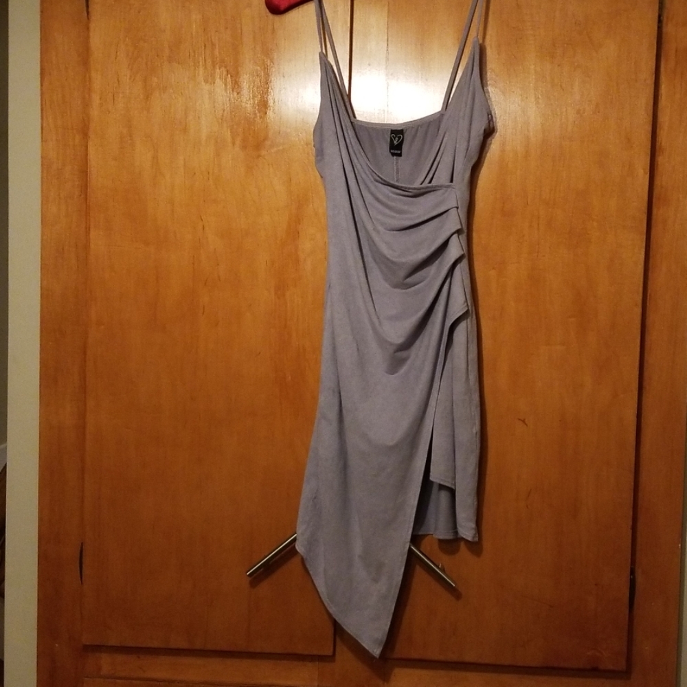 Faux suede dress